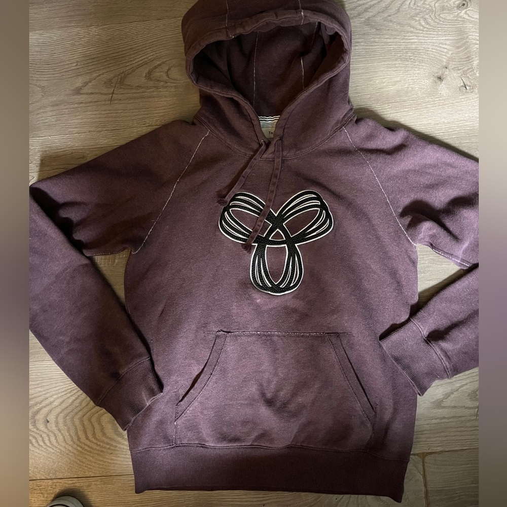 Tna women's M brown thick hoody large logo vintage cozy cottage fall iconic